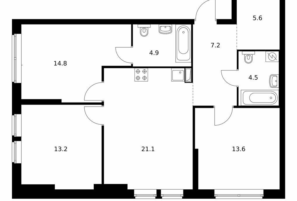 квартира г Москва метро Водный стадион б-р Кронштадтский 9к/4 фото 1