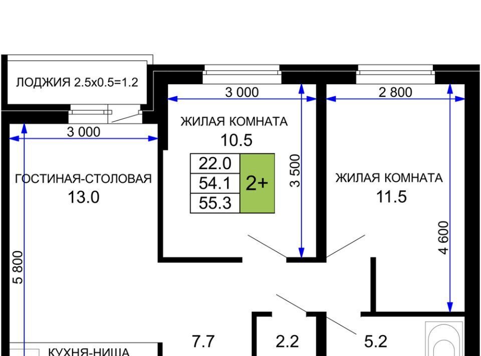 квартира г Краснодар р-н Прикубанский ул им. лётчика Позднякова 2к/22 фото 1