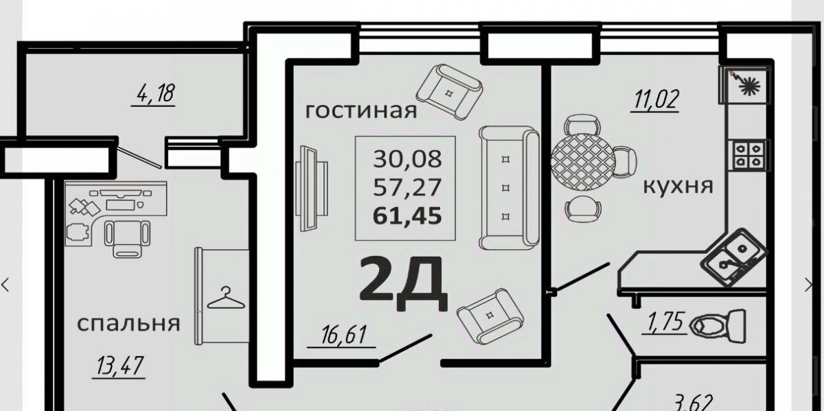 квартира р-н Пензенский с Засечное ул Соборная 4 Засечный сельсовет фото 6