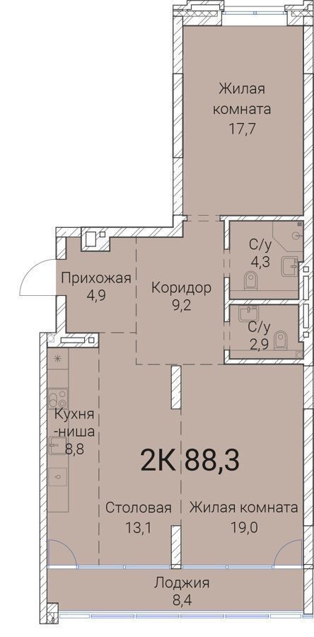 квартира г Новосибирск р-н Заельцовский Заельцовская ул Овражная 2а ЖК «Тайм Сквер» фото 1