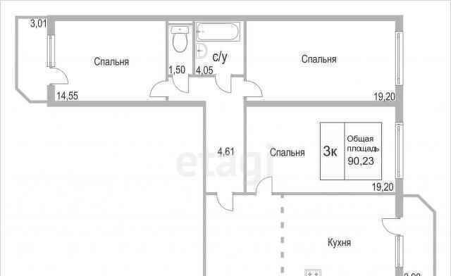 квартира г Тюмень р-н Калининский ул Кремлевская 110к/2 фото 27