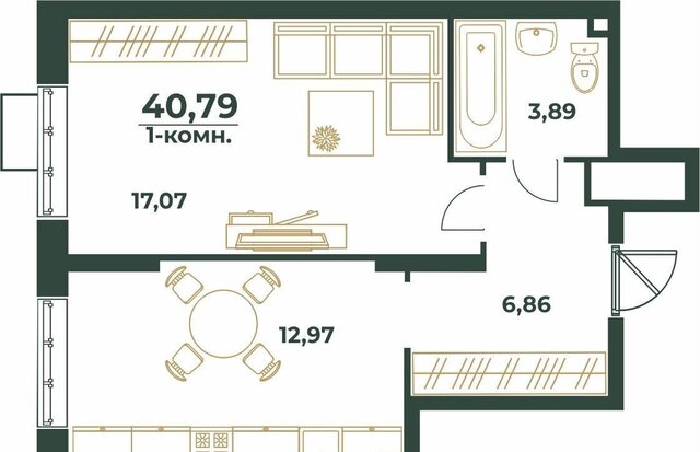 квартира р-н Индустриальный ул Рокоссовского з/у 44 фото