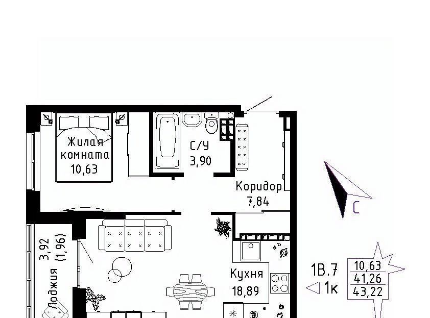 квартира г Екатеринбург Ботаническая ул Рощинская 57 фото 1
