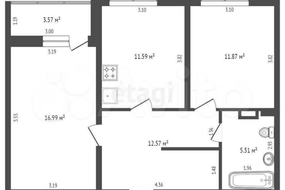 квартира г Сургут ул Игоря Киртбая 22 Сургутский район фото 1