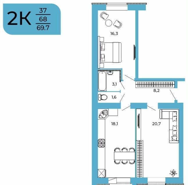 квартира г Пенза Пенза-2 ул Бутузова 7 р-н Октябрьский фото 1