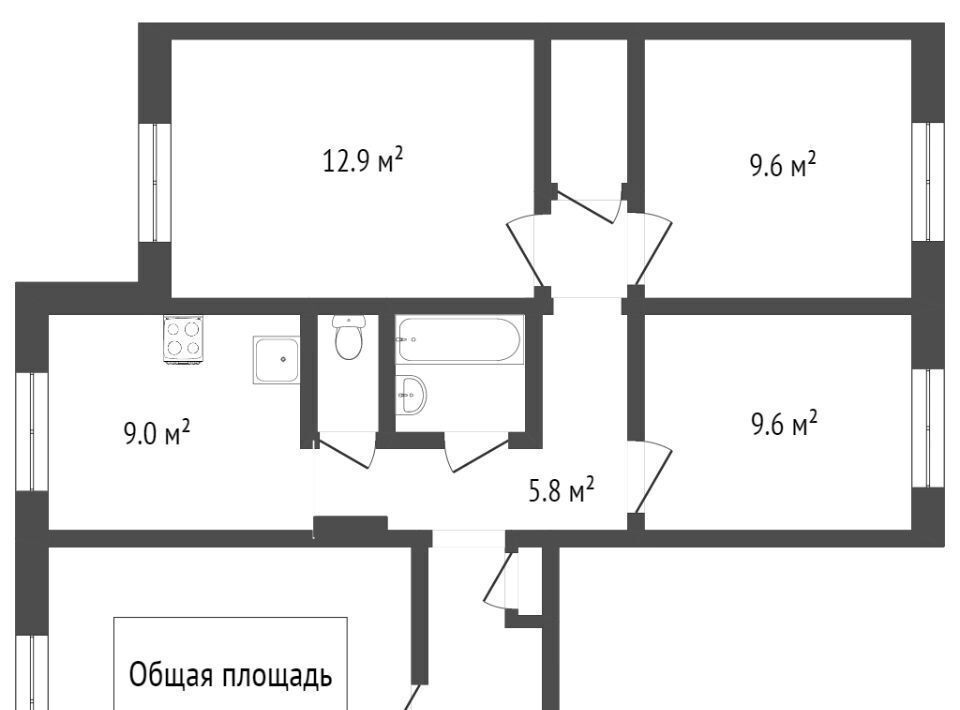 квартира г Новосибирск р-н Октябрьский Золотая Нива ул В.Высоцкого 40 фото 28