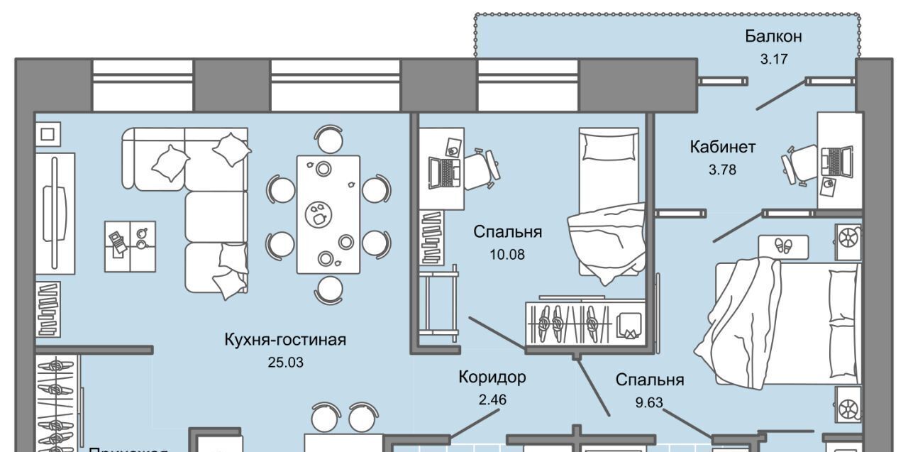 квартира г Екатеринбург п Широкая Речка Чкаловская ЖК «Лес» фото 1
