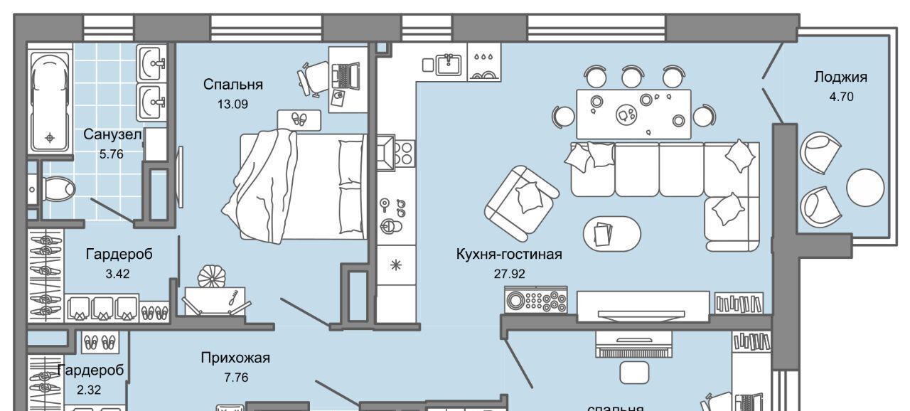 квартира г Екатеринбург п Широкая Речка Чкаловская Академический ЖК «Лес» фото 1