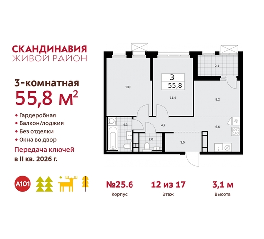 дом 25/6 жилой район «Скандинавия» Сосенское, Бутово фото