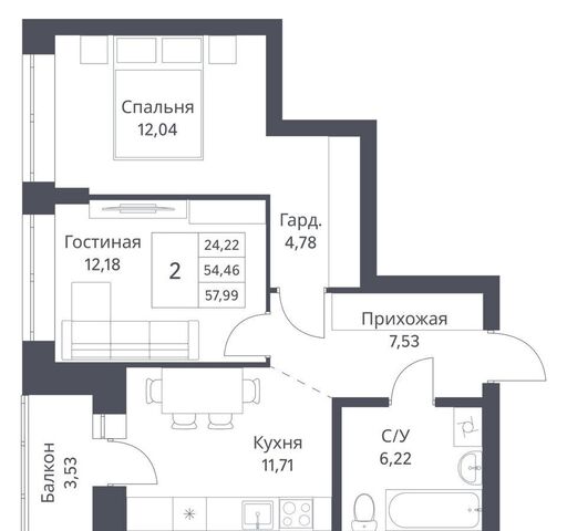 квартира р-н Калининский ул Игарская 1 Кулацкий фото