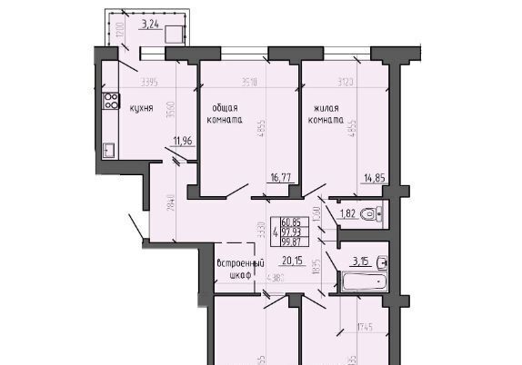 квартира г Красноярск р-н Центральный ш Северное 50а фото 1