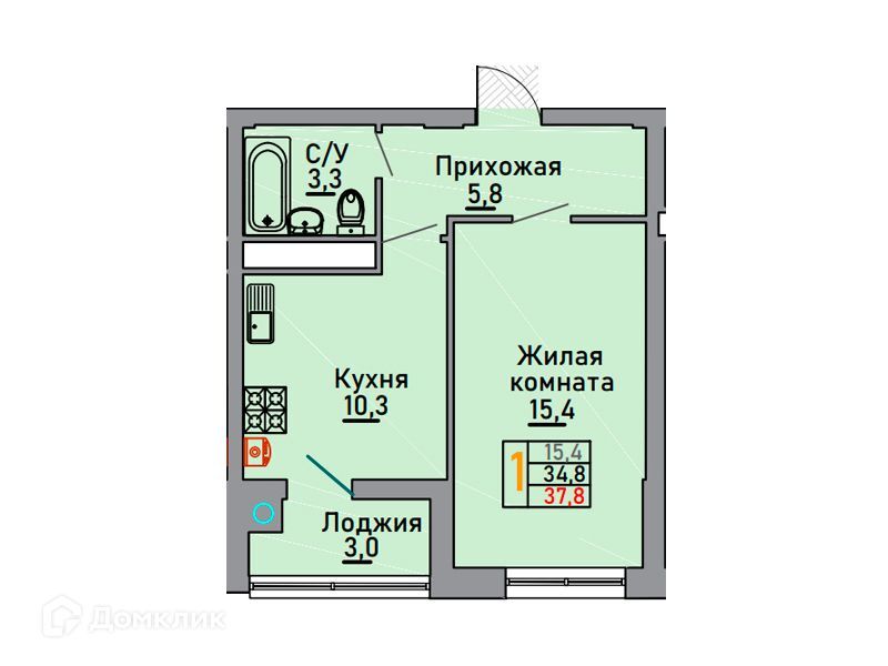 квартира г Ставрополь р-н Октябрьский Северо-Западный ул Октябрьская 184а городской округ Ставрополь фото 1