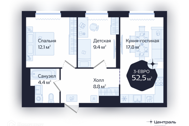 городской округ Тюмень, жилой комплекс Да. Квартал Централь фото