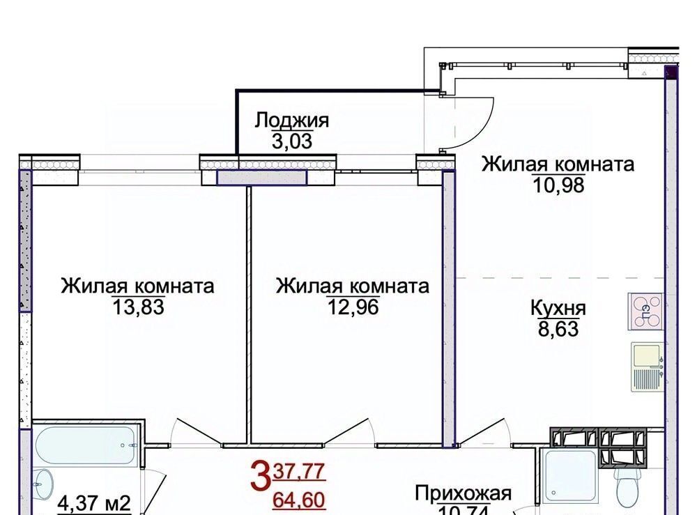 квартира г Ярославль р-н Фрунзенский ЖК «АЭРОПАРК» Сокол фото 1