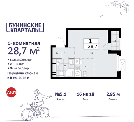 пр-кт Куприна 2 ЖК Бунинские Кварталы метро Улица Горчакова метро Коммунарка Сосенское, Ольховая, Бунинская аллея фото