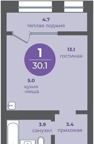 квартира г Красноярск р-н Кировский ул Кутузова 1 Прогресс-кварталы «Перемены» фото 1