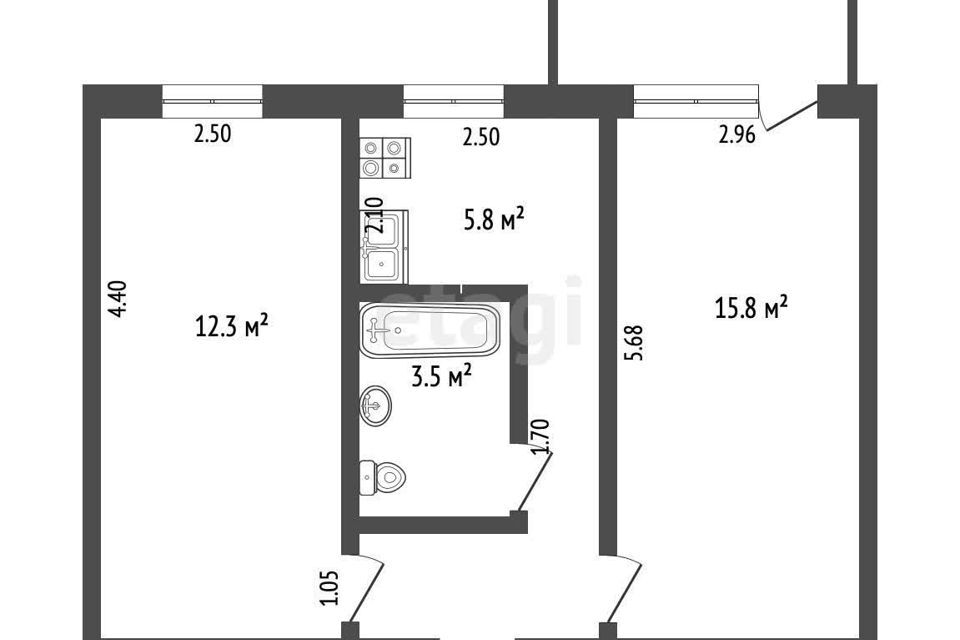 квартира г Омск ул 24-я Северная 208 Омский район фото 1