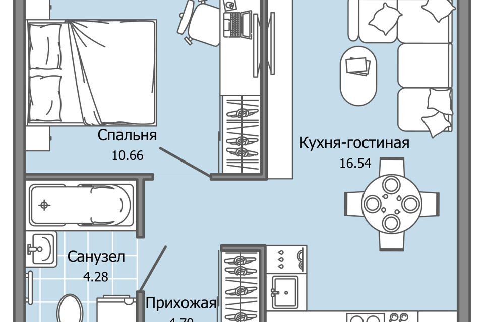 квартира г Ульяновск жилой комплекс Город Новаторов, городской округ Ульяновск фото 1