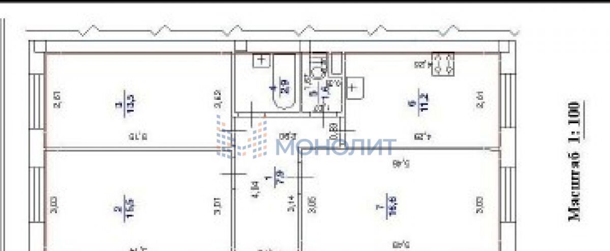 квартира г Нижний Новгород пр-кт Гагарина 16к/1 сельский пос. Новинки фото 15