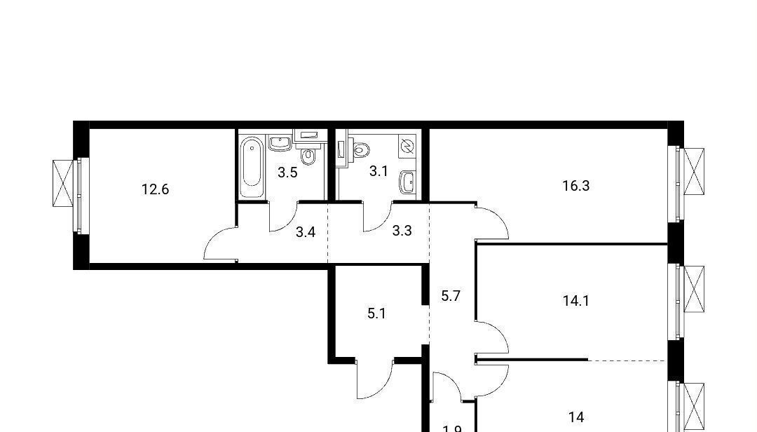 квартира г Москва метро Свиблово ул Кольская 8к/2 фото 32