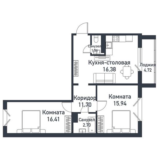 квартира п Пригородный ул Ласковая 21 Челябинск фото