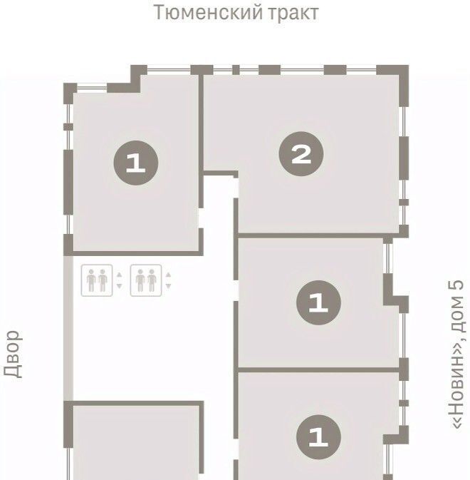 квартира г Сургут 35-й микрорайон ЖК квартал Новин 35-й фото 2