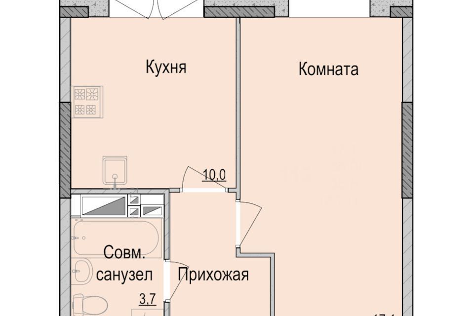 квартира г Ижевск р-н Первомайский Ракетный ул Камбарская 94/1 городской округ Ижевск фото 1