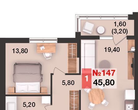 квартира р-н Ленинградский ул Елизаветинская 47 ЖК «SunCity» фото