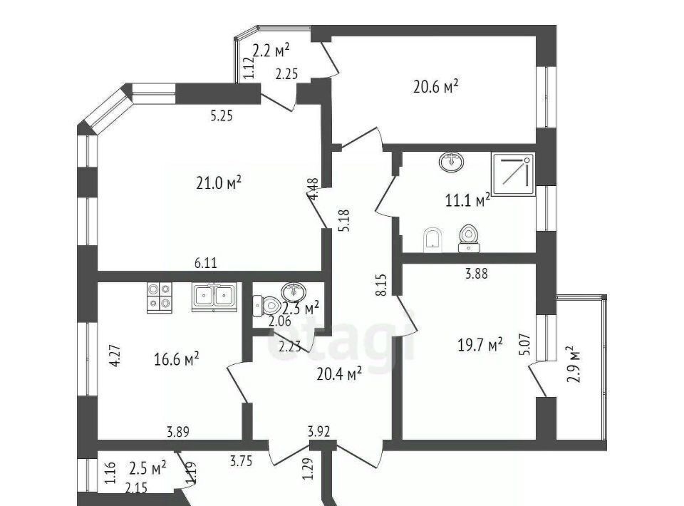 квартира г Калининград р-н Центральный ул Алябьева 12 фото 24