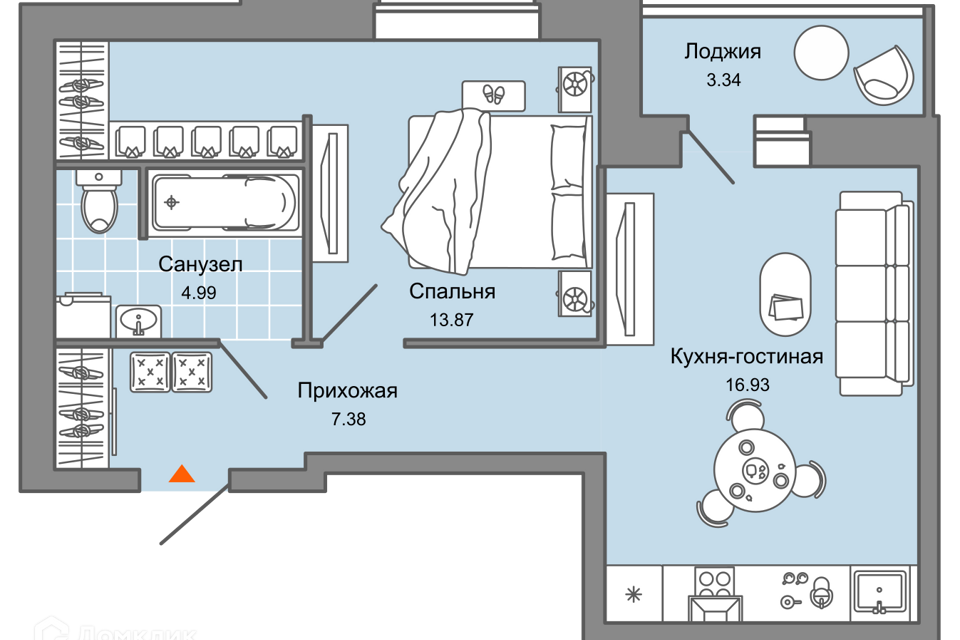 квартира г Киров р-н Ленинский ул Дмитрия Козулева 2к/1 муниципальное образование Киров фото 1