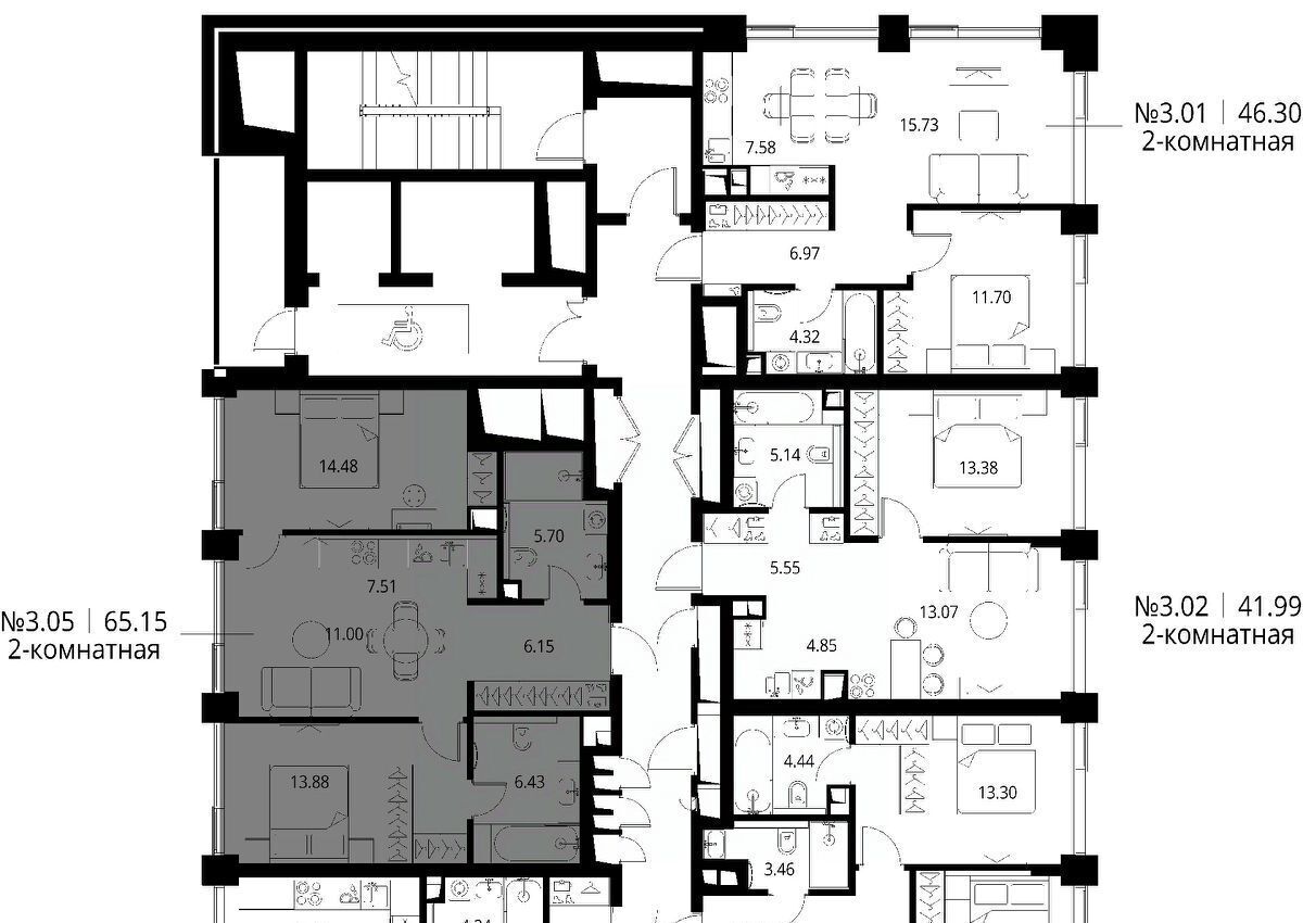 квартира г Москва метро Трикотажная ш Волоколамское 95/1к 5 ЖК City Bay муниципальный округ Покровское-Стрешнево фото 2