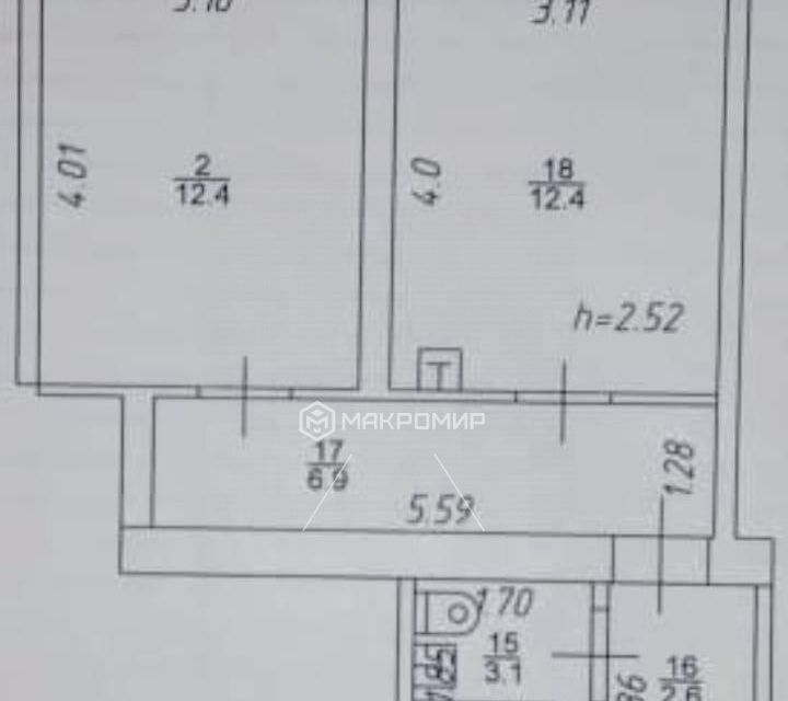 квартира г Казань р-н Советский ул Аделя Кутуя 86а Республика Татарстан Татарстан, городской округ Казань фото 7