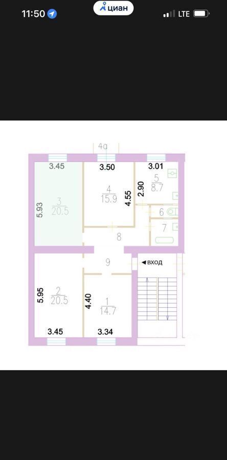 комната г Москва метро Нагорная ул Нагорная 22к/3 фото 26