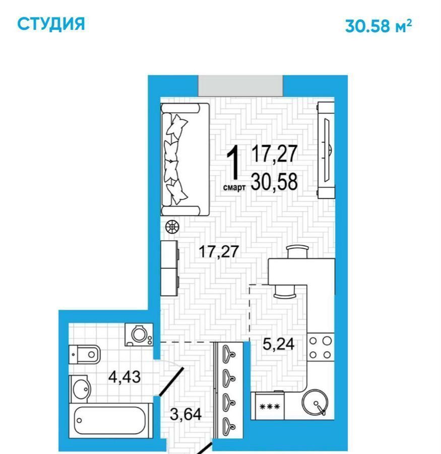 квартира г Уфа р-н Советский ул Революционная 98/4 фото 2