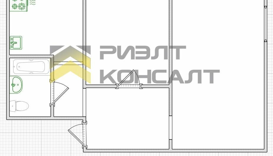 квартира г Омск Городок Нефтяников ул Энергетиков 65а фото 19