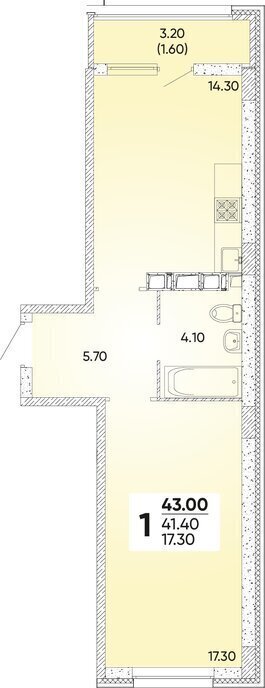 квартира г Краснодар р-н Прикубанский ул Доблести 10 фото 1