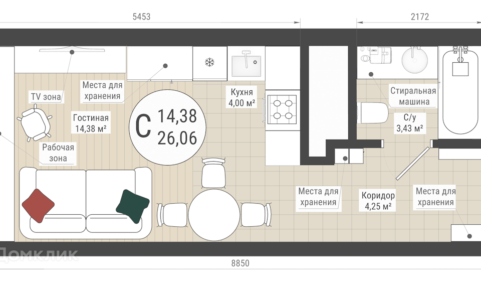 квартира г Уфа р-н Советский ул Комсомольская 21/2 городской округ Уфа фото 1