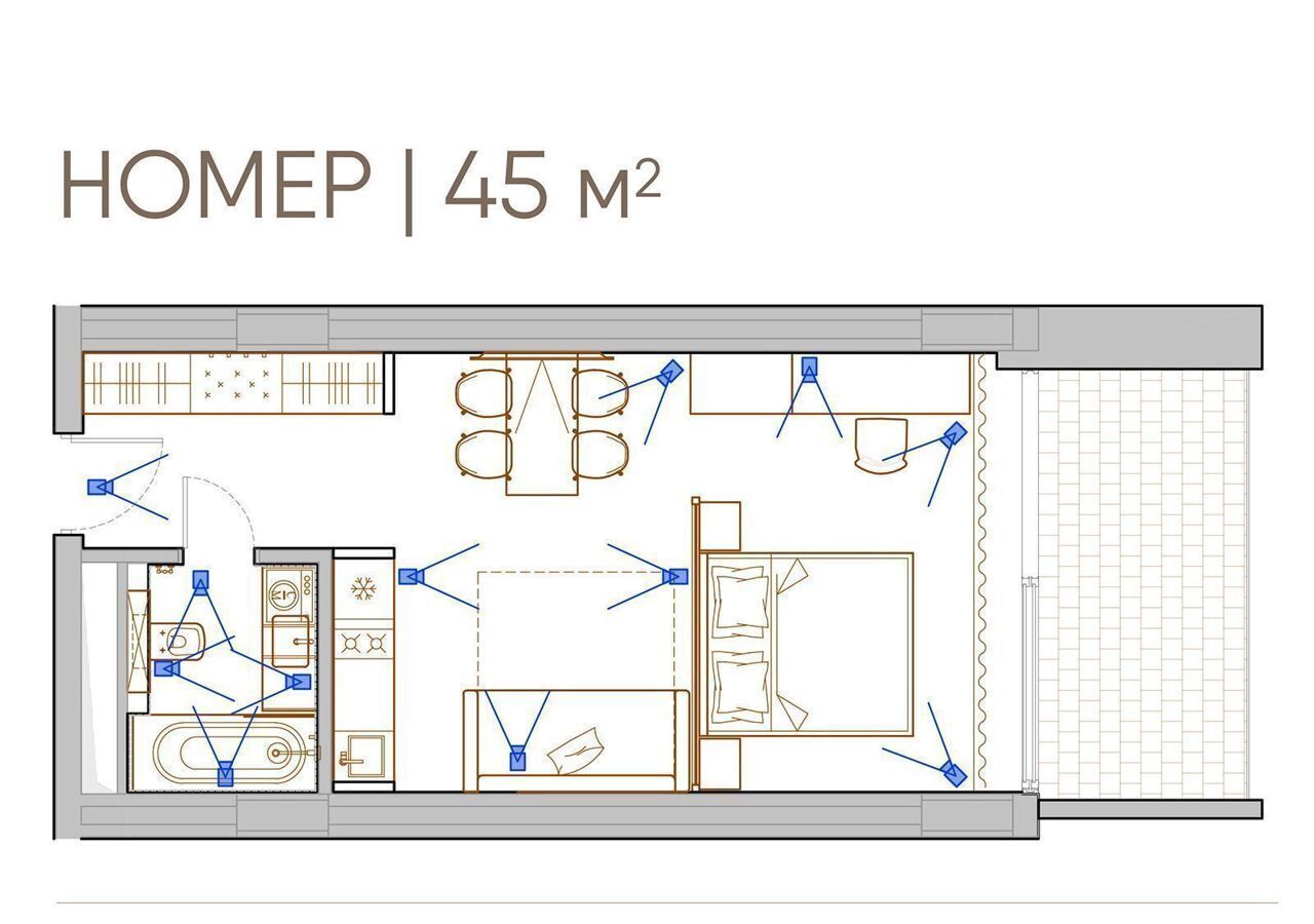 квартира г Сочи р-н Адлерский ул. Защитников Кавказа, д. 77, стр. 1 фото 2