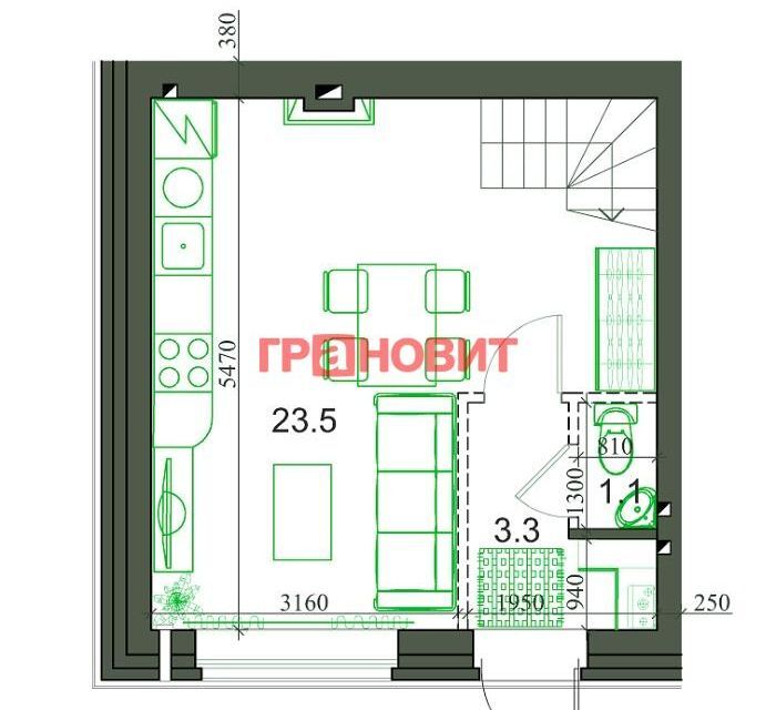 квартира р-н Новосибирский с Новолуговое мкр Березки 2 5-й квартал, 35/1/3 фото 8