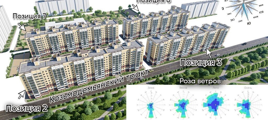 квартира р-н Медведевский пгт Медведево ЖК «Ясная Поляна» фото 3