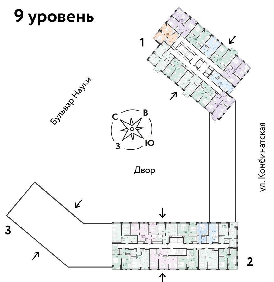 квартира г Тюмень р-н Калининский ул Комбинатская 16 корп. 1 фото 10