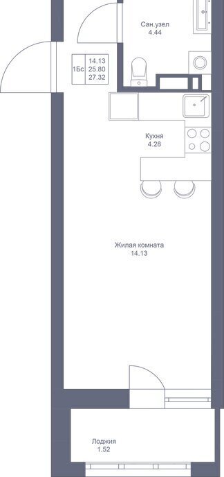 квартира г Казань р-н Советский Дубравная ЖК «Мой ритм» ПК 1-1, жилой комплекс Мой Ритм фото 3