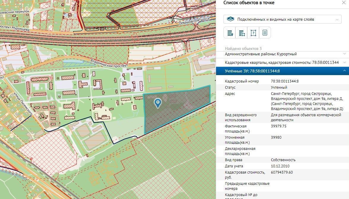 земля г Сестрорецк р-н Курортный пр-кт Владимирский 11а Левашовское шоссе, 5809 км фото 3