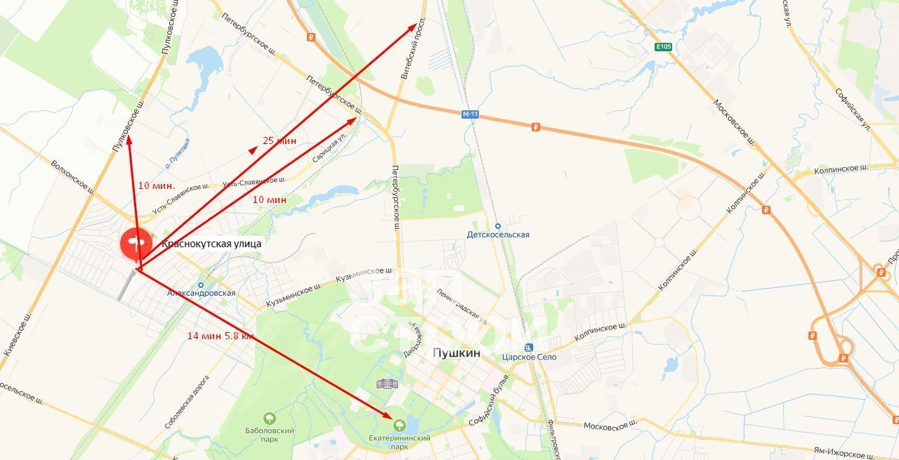 земля г Санкт-Петербург п Александровская ул Краснокутская метро Купчино фото 11