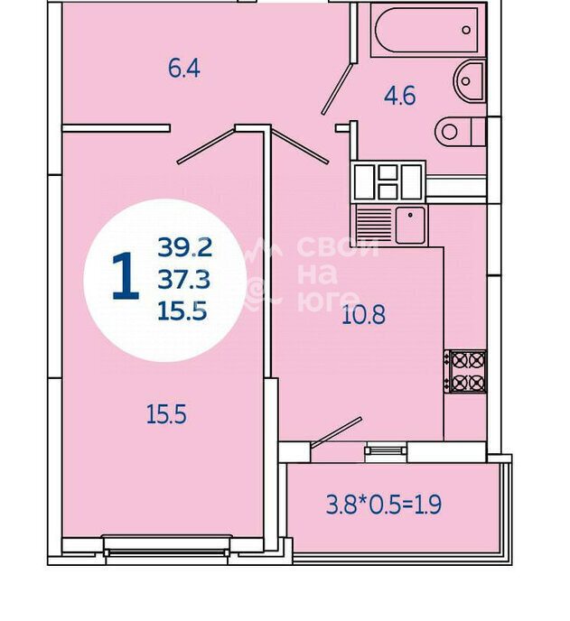 квартира г Краснодар ул им. Адмирала Крузенштерна 6/3 фото 14