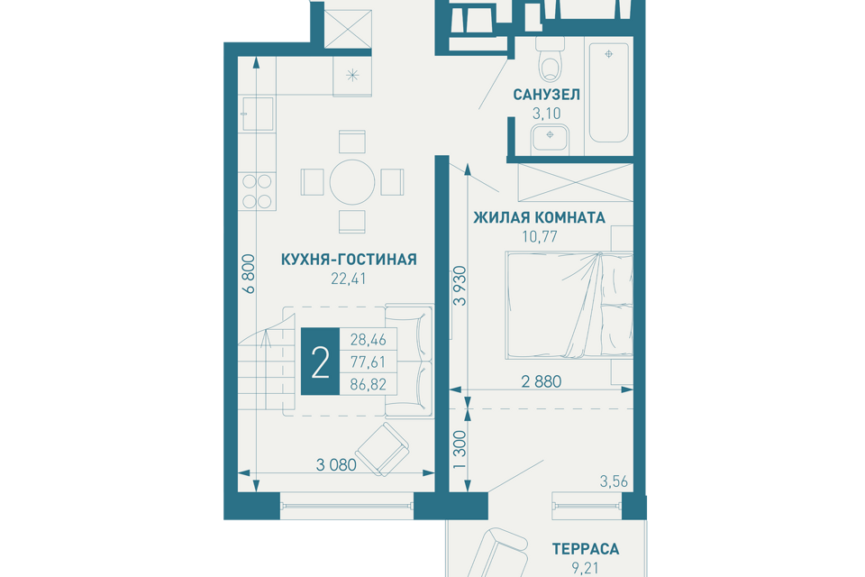 квартира г Краснодар п Березовый р-н Прикубанский Краснодар городской округ, Жилой комплекс Иначе в Молодёжном фото 1