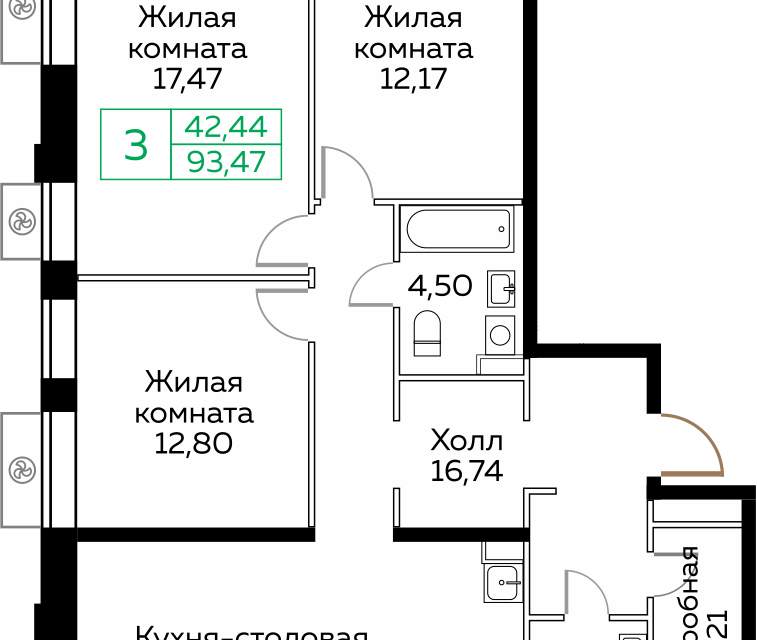 квартира г Мытищи пр-кт Новомытищинский 4а городской округ Мытищи фото 1