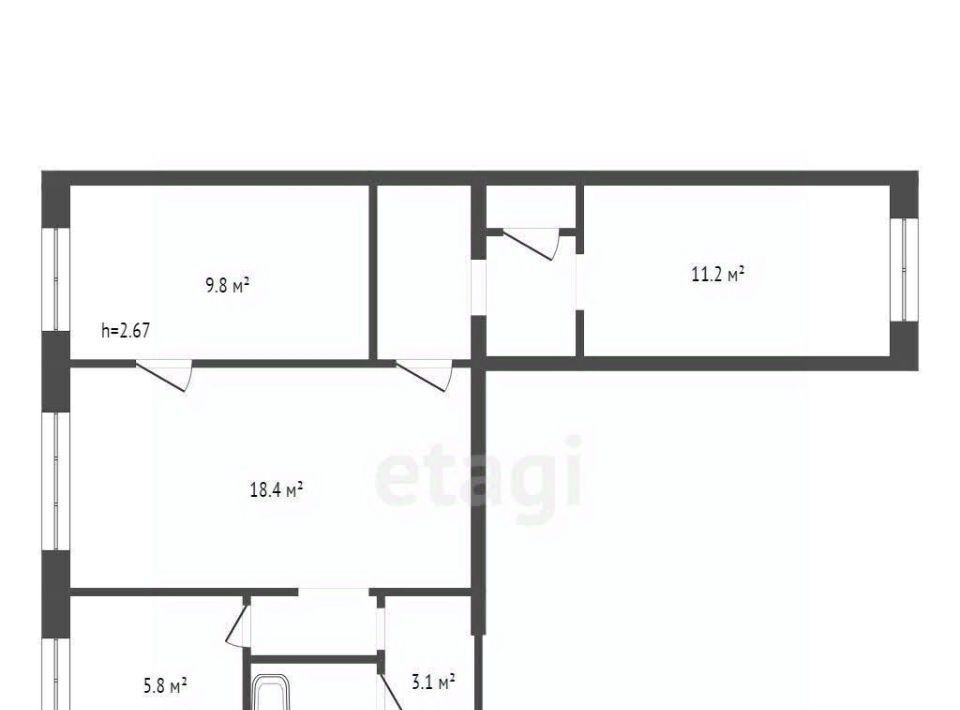 квартира г Красноярск р-н Кировский ул Академика Вавилова 39 фото 23