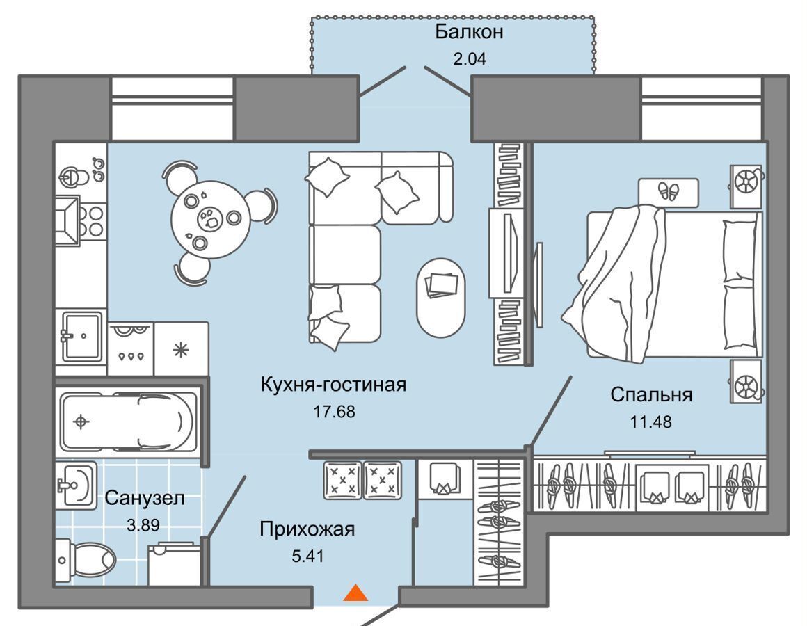 квартира г Киров р-н Ленинский ул 4-й Пятилетки 82 ЖК «Зарядное» фото 1