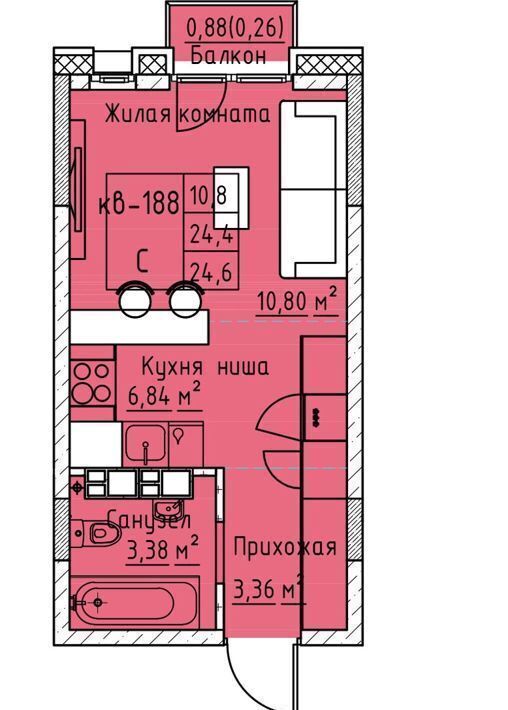 квартира г Санкт-Петербург р-н Кировский пр-кт Маршала Жукова 8 фото 1